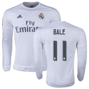 adidas Real Madrid Bale #11 LS Soccer Jersey (Home 15/16) @ SoccerEvolution