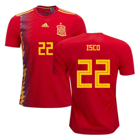 adidas Youth Spain Isco #22 Jersey (Home 18/19)