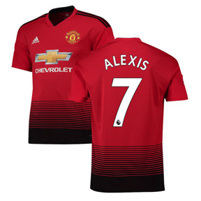 adidas Youth Manchester United Alexis #7 Soccer Jersey (Home 18/19)