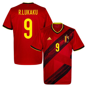 adidas Youth  Belgium  Lukaku #9 Soccer Jersey (Home 20/22)