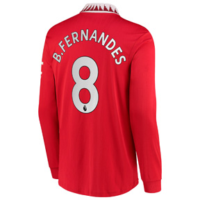 adidas  Manchester United  Fernandes #8 LS Jersey (Home 22/23)