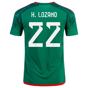 adidas Mexico  Lozano #22 World Cup 2022 Jersey (Home 22/24)