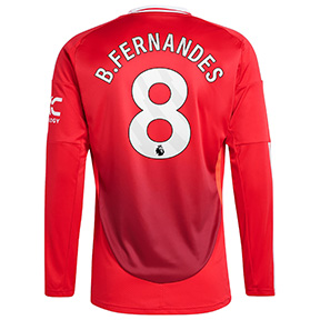 adidas  Manchester United Fernandes #8 LS Jersey (Home 24/25)