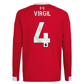 adidas  Liverpool Virgil #4  Long Sleeve Soccer Jersey (Home 25/26)