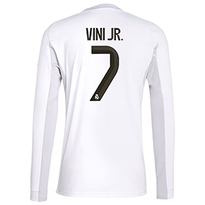 adidas  Real Madrid Vini Jr. #7 Long Sleeve Jersey (Home 25/26)