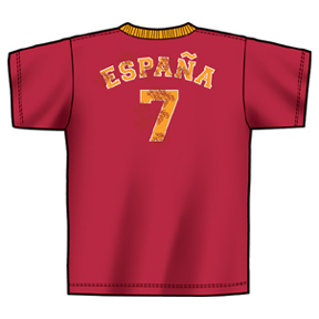 World Cup 2006 Spain #7 Soccer Tee (Red)