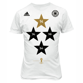 adidas Germany World Cup 2014 Champions Soccer Tee (White)
