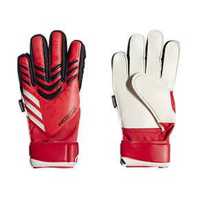 adidas Youth  Predator Match Fingersave Glove (Red/Black)