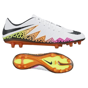 Nike HyperVenom Phatal II FG Soccer Shoes (White/Multi)