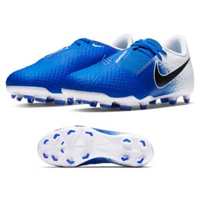 Nike Youth Phantom Venom Academy FG Soccer Shoes (White/Blue)