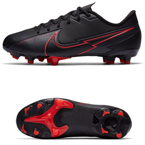 Nike Youth Mercurial Vapor 13 Academy FG/MG Shoes (Black/Red)