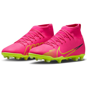 Nike Youth   Mercurial Superfly 9 Club FG Shoes (Pink Blast/Volt)