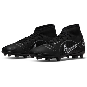 Nike  Mercurial  Superfly 8 Club FG Soccer Shoes (Black/Silver)