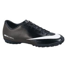 Nike Mercurial Victory IV Turf Soccer Shoes (Black/White)