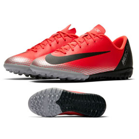 Nike Youth CR7 MercurialX Vapor 12 Academy Turf Shoes (Red)