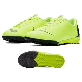 Nike Youth Mercurial Vapor 12 Academy Turf Shoes (Volt)