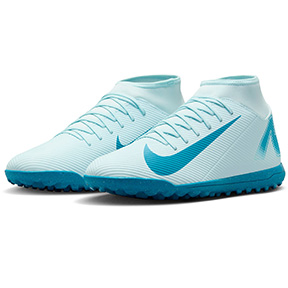 Nike  Mercurial  Superfly 10 Club Turf Soccer Shoes (Glacier/Blue Orbit)