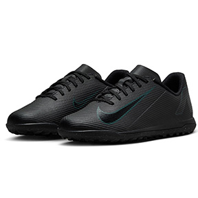 Nike Youth  Mercurial Vapor   16 Club Turf Shoes (Black/Jungle)