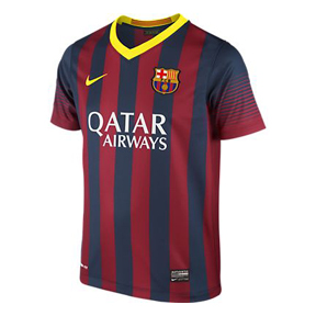 Nike Youth Barcelona Soccer Jersey (Home 13/14)
