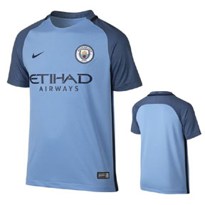 Nike Youth Manchester City Soccer Jersey (Home 16/17)