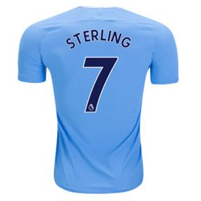 Nike Manchester City Raheem Sterling #7 Soccer Jersey (Home 17/18)
