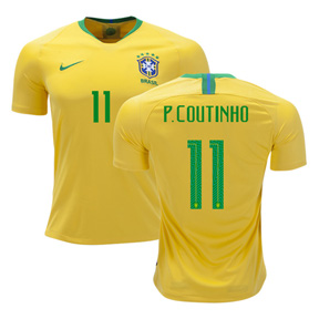 Nike Youth Brazil Coutinho #11 Jersey (Home 18/19)