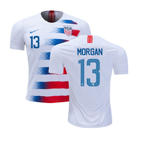 Nike USA Alex Morgan #13 Men's Soccer Jersey (Home 18/19) @ SoccerEvolution