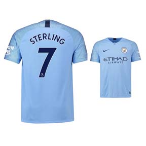 Nike Manchester City Raheem Sterling #7 Soccer Jersey (Home 18/19)