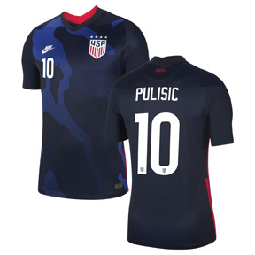 Nike Youth  USA  Pulisic #10 4 Star Soccer Jersey (Away 20/21)