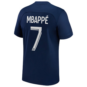 Nike Youth   PSG  Kylian Mbappe #7 Soccer Jersey (Home 22/23)
