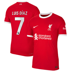 Nike Youth Liverpool  Diaz #7 Soccer Jersey (Home 23/24)