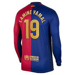 Nike  Barcelona Lamine Yamal #19 Long Sleeve Jersey (Home 24/25)