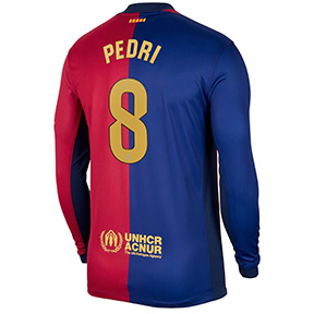 Nike  Barcelona Pedri #8 Long Sleeve Jersey (Home 24/25)