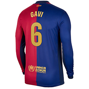 Nike  Barcelona Gavi #6 Long Sleeve Jersey (Home 24/25)