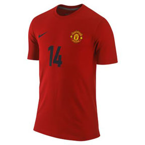 Nike Manchester United Chicharito #14 Hero Soccer Tee (Red)