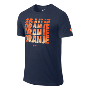 Nike Holland World Cup 2014 Core Type Soccer Tee (Navy)