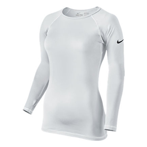 Nike Womens Pro Compression HyperWarm II Training Top (White)