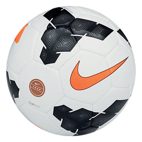 Nike Club Team Soccer Ball (White/Orange) @ SoccerEvolution