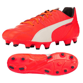 Puma evoSpeed 3.4 Leather FG Soccer Shoes (Lava Blast)
