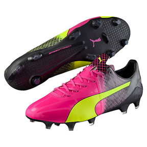 Puma evoSPEED 1.5 Tricks FG Soccer Shoes (Pink Glo/Yellow)