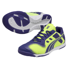 Puma Nevoa Lite Indoor Soccer Shoes (Blue/Yellow)