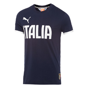 Puma Italy World Cup 2014 T7 Graphic Soccer Tee (Navy)