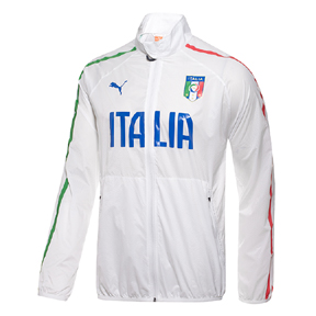 Puma Italy Walk Out Soccer Training Jacket (White/Green/Blue ...