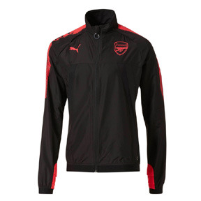 Puma Arsenal Stadium Vent Thermo-R Soccer Jacket (Black/Plasma ...