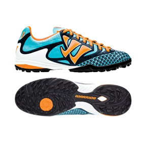 Warrior Skreamer Combat Turf Soccer Shoes (Blue/Marigold) @ SoccerEvolution