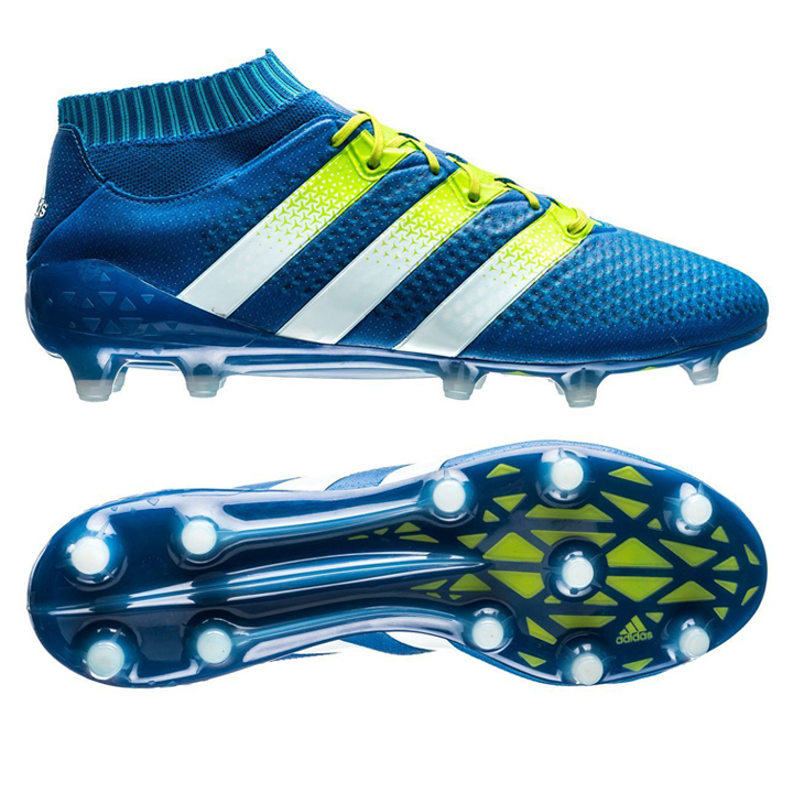 Apuesta gobierno Bueno adidas ACE 16.1 Primeknit FG Soccer Shoes (Blue/Green) @ SoccerEvolution
