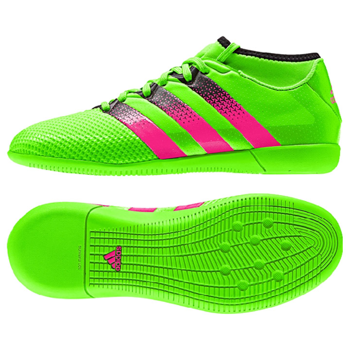 ACE PrimeMesh Indoor Soccer Shoes (Solar Green) @