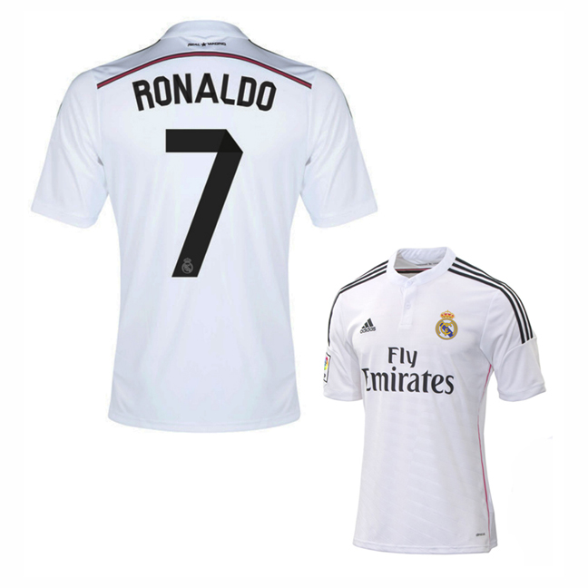 adidas Youth Real Madrid Ronaldo #7 Soccer Jersey (Home 2014/15