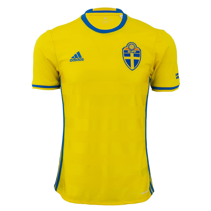 adidas Youth Sweden Soccer Jersey (Home 16/17) @ SoccerEvolution