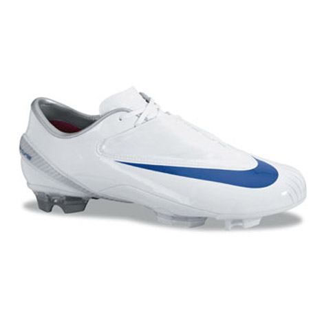 Nike Mercurial Vapor IV FG Soccer Shoes (White/Blue) @ SoccerEvolution